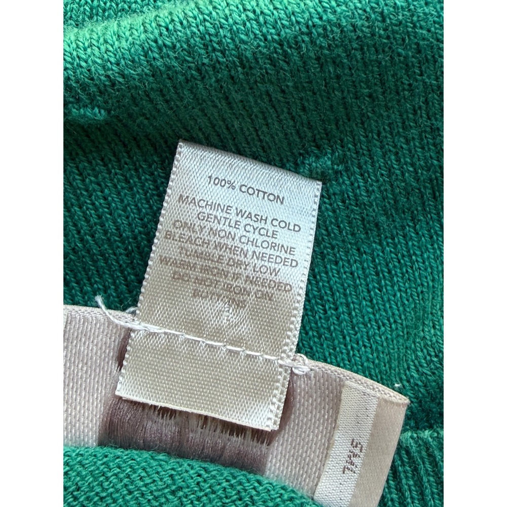 LOFT Outlet XL Green Swiss Dot Cotton Cardigan Button Front Sweater - Picture 6 of 17